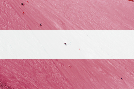 winter ski theme with blending  Austria flagの写真素材