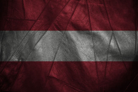 leather background or texture with blending  Austria flagの写真素材