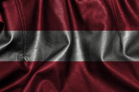 leather background or texture with blending  Austria flagの写真素材