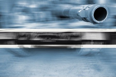 military strength theme, motion blur tank with Botswana flagの写真素材