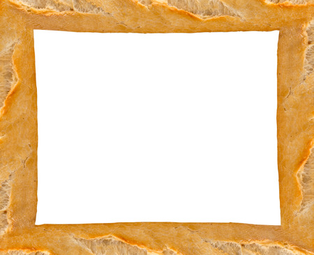 bread frame on white backgroundの写真素材