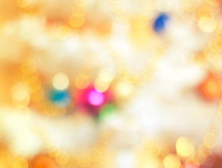 Abstract christmas background, light blur creating nice bokeh