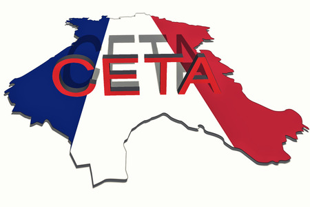 CETA - comprehensive economic and trade agreement on   France mapの写真素材