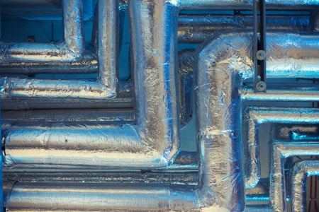 close up on air condition pipesの写真素材