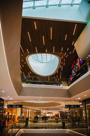 Wroclaw, Poland, October 18, 2017 : first day of the new shopping center Wroclavia in Wroclaw,...