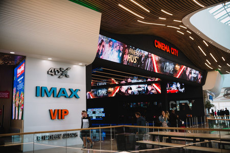 Wroclaw, Poland, October 18, 2017 : first IMAX Cinema in Wroclaw, Wroclavia shopping Center