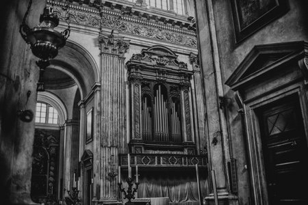 August 06 2017, Brescia, Italy, inside the Old cathedral Brescia Church, のeditorial素材