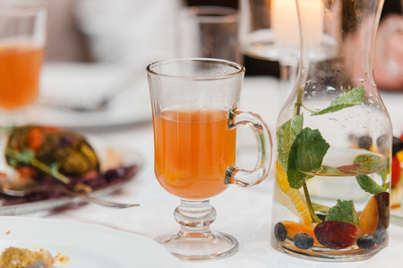 vegan gluten-free spicy mousse from dried fruit and orangeの写真素材