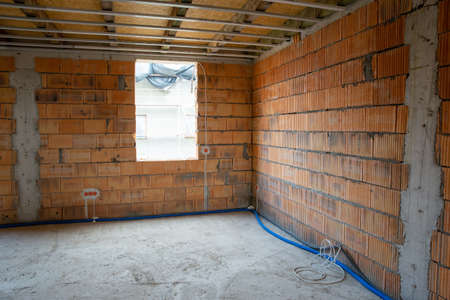 building a house, unfinished interiorの写真素材
