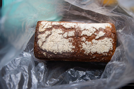 rye bread, sourdough, in a bag, straight from the bakery