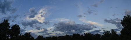 beautiful view of the evening sky, sunset, summer panoramaの写真素材