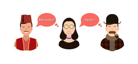 Modern design for foreign language courseのイラスト素材