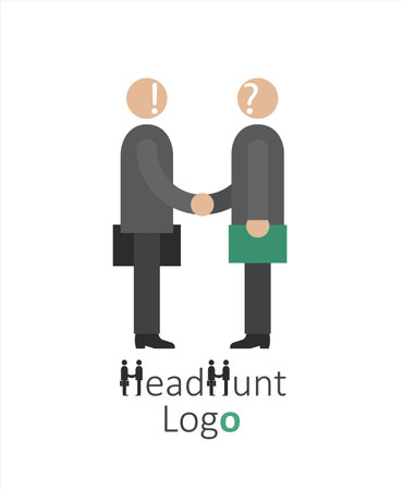 logo for headhunting company, Job search, job interview, employee search symbol concept, headhunting, vector illustrationのイラスト素材