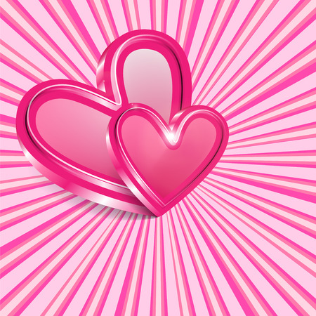 Sun ray with heart shape designのイラスト素材