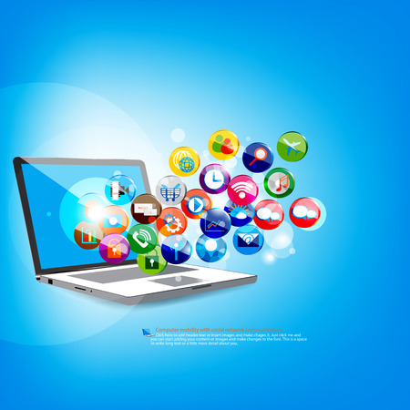 Social communication vector designのイラスト素材