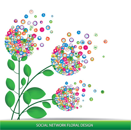 Social marketing trend designのイラスト素材