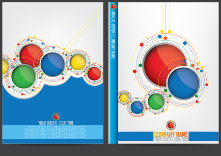 Annual report cover designのイラスト素材