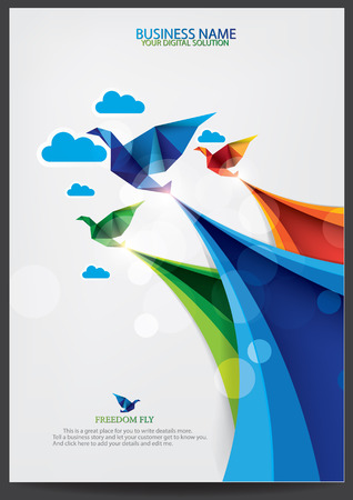 Brochure template designのイラスト素材