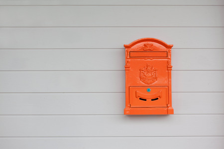 Post box on the wallの写真素材
