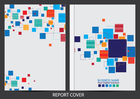 Annual report cover designのイラスト素材