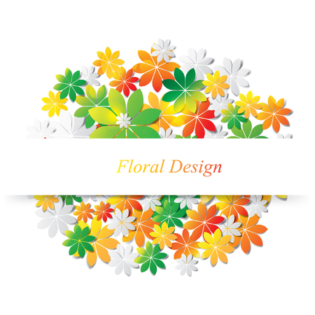Colorful leaves abstract pattern design.のイラスト素材