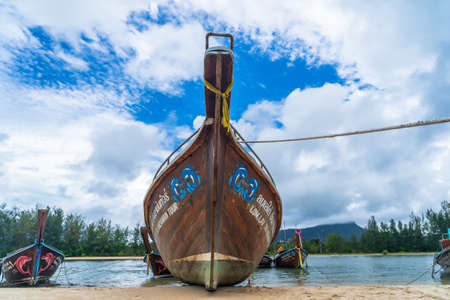 Local boat for traveller, Krabi, Thailand.のeditorial素材