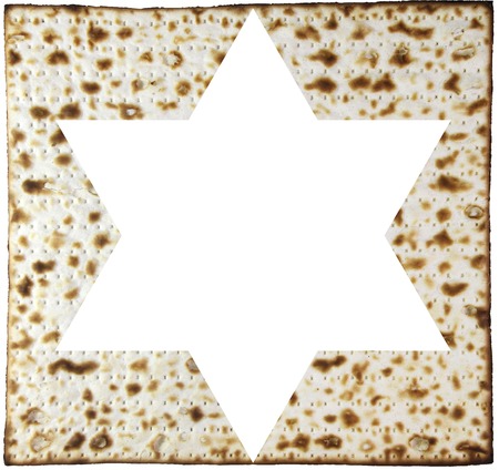 Jewish pastry made of flour and water, ready for the Passoverの写真素材