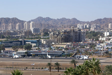 View of the airport in the center  of Eilat