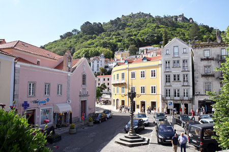 SINTRA - MAY 28, 2012: Square with the pillory in Sintraのeditorial素材