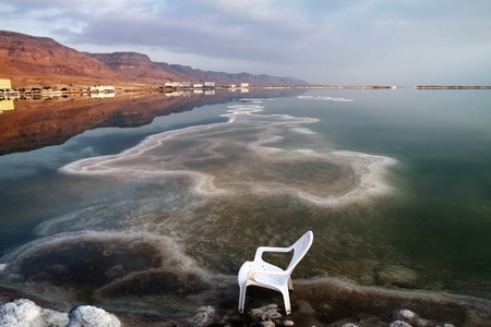Early morning on the Dead Sea resortsの写真素材