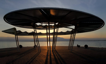 Rotunda on the beach of the Dead Sea