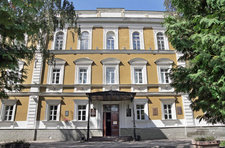 PENZA, RUSSIA - AUGUST 20, 2012: Classical gymnasium named after Vissarion Belinsky in Penza was founded June 14, 1786のeditorial素材