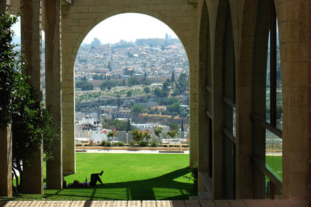 JERUSALEM, ISRAEL - JUNE 29, 2017: Campus of Brigham Young University Jerusalem Center for Near Eastern Studies.のeditorial素材