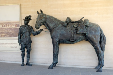 BEER SHEVA, ISRAEL - DECEMBER 07, 2018: Fragment of ANZAC Memorial, which freed Beer Sheva during the First World Warのeditorial素材