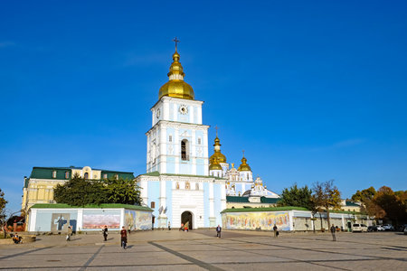 KIEV, UKRAINE - OCTOBER 02, 2019: Reconstructed St. Michael's Golden-Domed Monasteryのeditorial素材