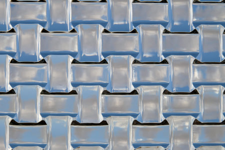 Background of interwoven strips of glass