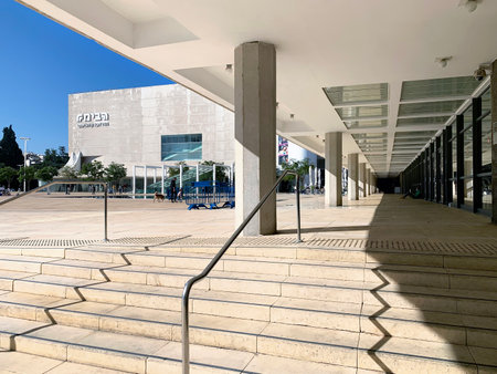 TEL AVIV, ISRAEL - DECEMBER 24, 2020: The building of the National Theatre Habimah in Tel Avivのeditorial素材