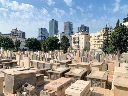 TEL AVIV, ISRAEL - OCTOVER 29, 2021: Pantheon cemetery in the center of Tel Aviv on Trumpeldor streetのeditorial素材