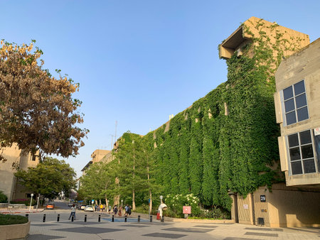 BEER SHEVA, ISRAEL - MAY 30, 2022: Training building and courtyard of Ben Gurion University in Beer Shevaのeditorial素材