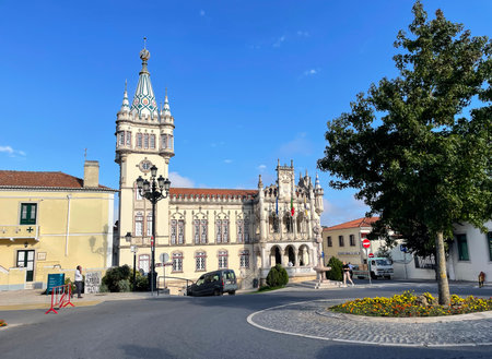 SINTRA, PORTUGAL - SEPTEMBER 21, 2022: City Hall in the Manueline architectural style in the city of Sintraのeditorial素材