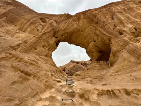 Arch in Timna Park in southern Israel in the Arava desert