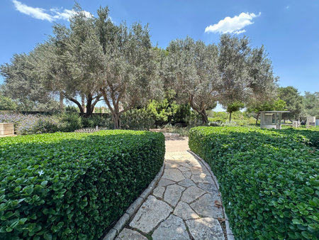 ZICHRON YAAKOV, ISRAEL - MAY 31, 2025: Ramat HaNadiv Park, created in memory of Baron Edmond de Rothschildのeditorial素材