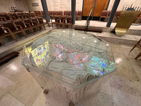 JERUSALEM, ISRAEL - JULY 29, 2024: Interior of the Abbell Synagogue at the Hadassah University Medical Centerのeditorial素材