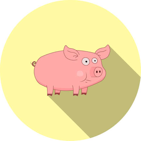 Vector image of cartoon pigのイラスト素材