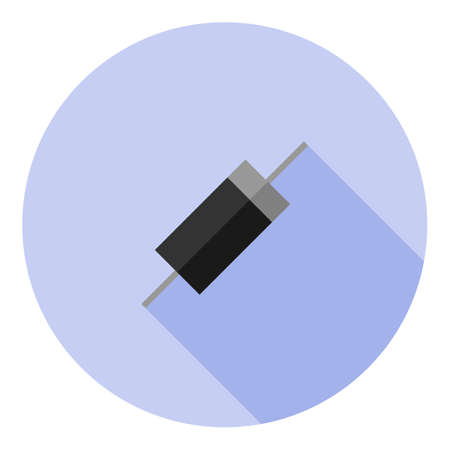 Vector image of a diode on a round backgroundのイラスト素材