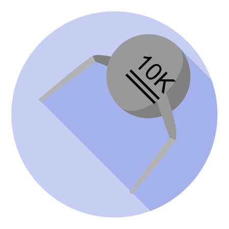 Vectorial image of a thermistor on a round backgroundのイラスト素材