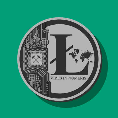 Vector illustration litecoinのイラスト素材