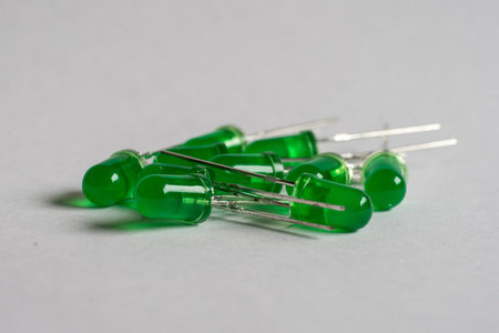 Pile of green LEDs