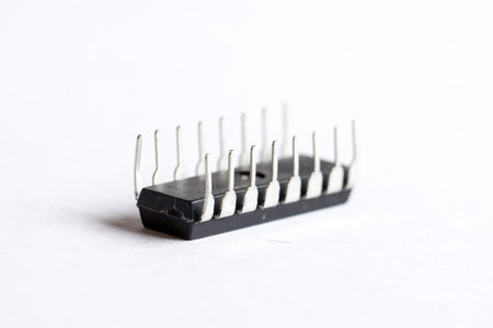 Closeup of Integrated Circuit chip (on back)