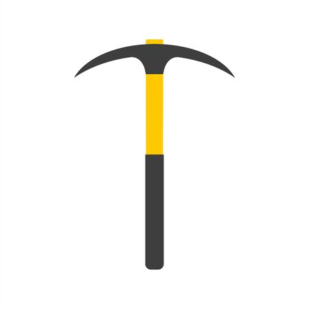 Pickaxe with iron tip. Miners hand tool for extracting mineralsのイラスト素材